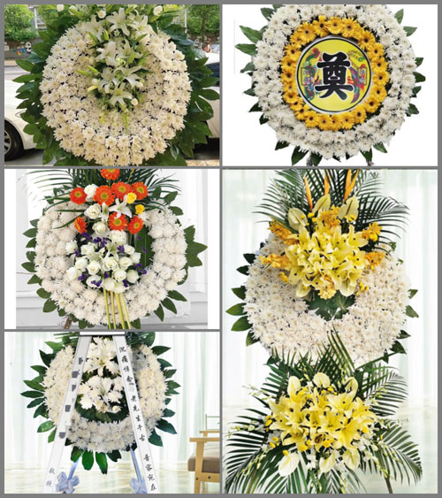 浙江省金华磐安县尚湖镇上溪滩村花圈速递